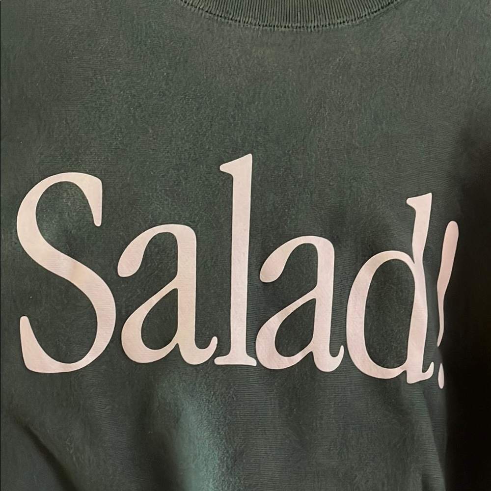 Green 'Salad!' Graphic Sweatshirt